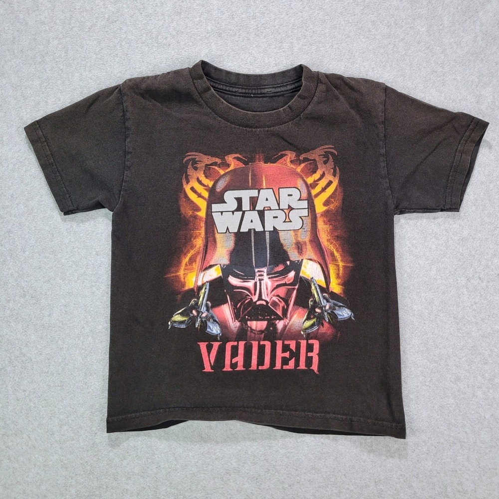 Star Wars T-Shirt Kids S Black Revenge of the Sith Vader Graphic Short Sleeve